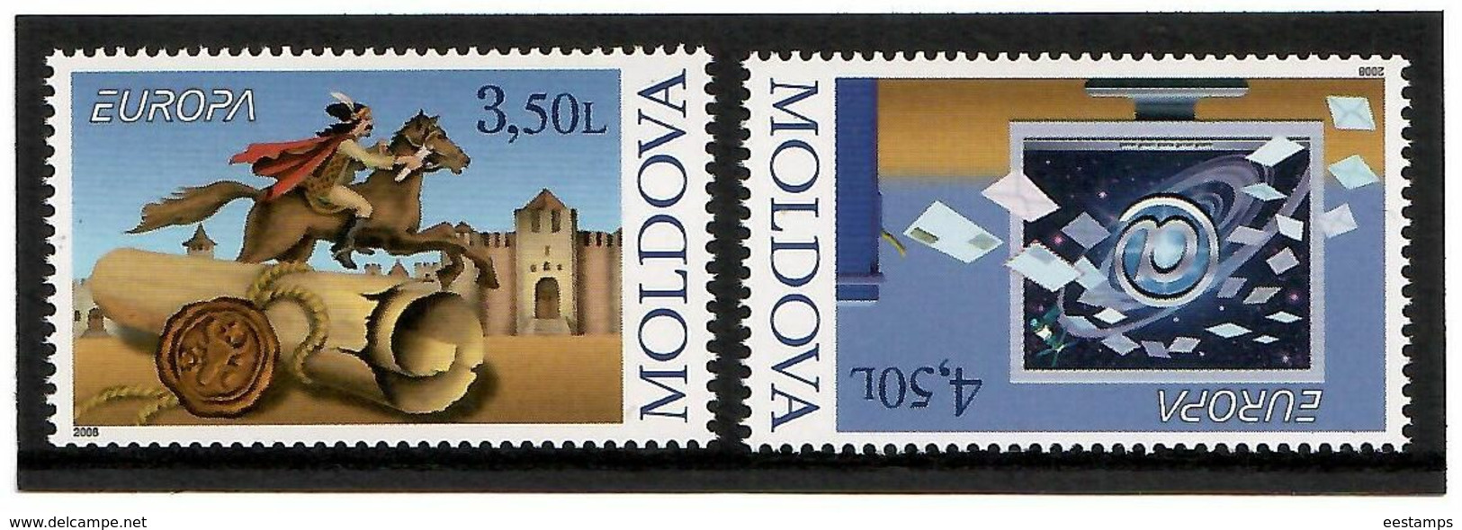 Moldova 2008 . EUROPA 2008. Letters. 2v: 3.50, 4.50 . Michel # 611-12 - Moldavie