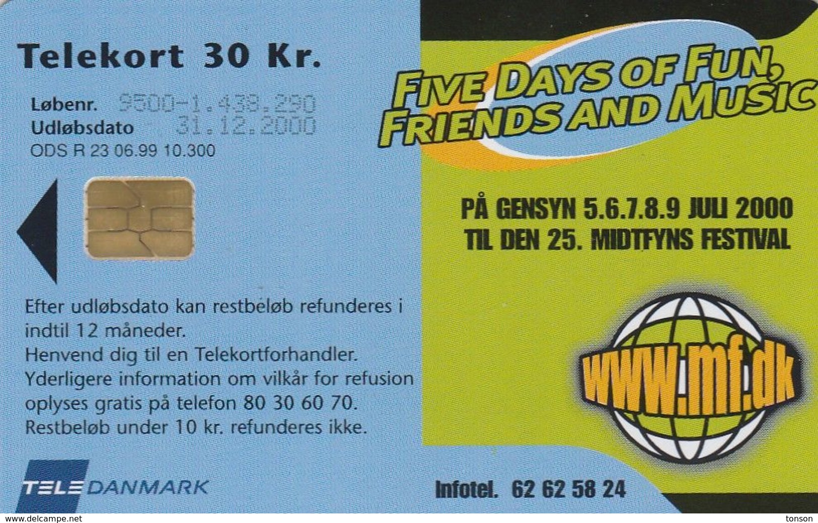 Denmark, R 023, Midtfyns Festival, Mint Only 10.300, 2 Scans. - Danimarca