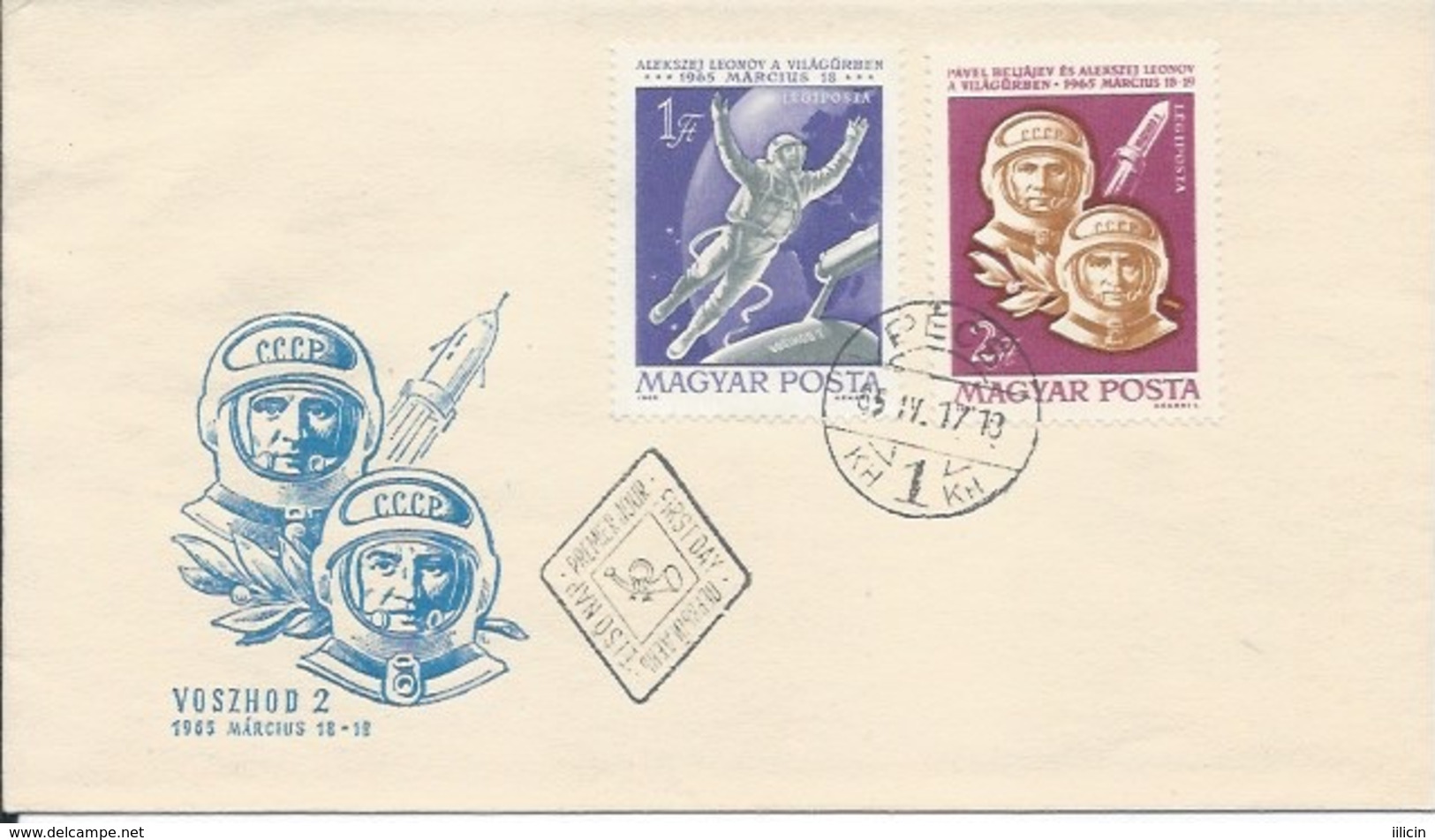 Letter FI000107 - Hungary Soviet Union (USSR SSSR Russia) Space Program 1965 - Autres & Non Classés