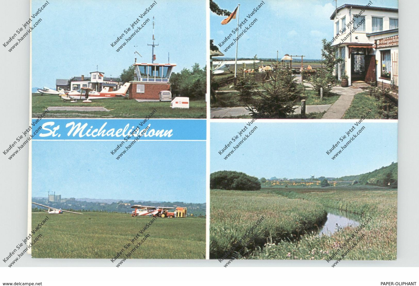 2220 SANKT MICHAELISDONN, Flugplatz, Doppel-Klapp-Karte - Heide