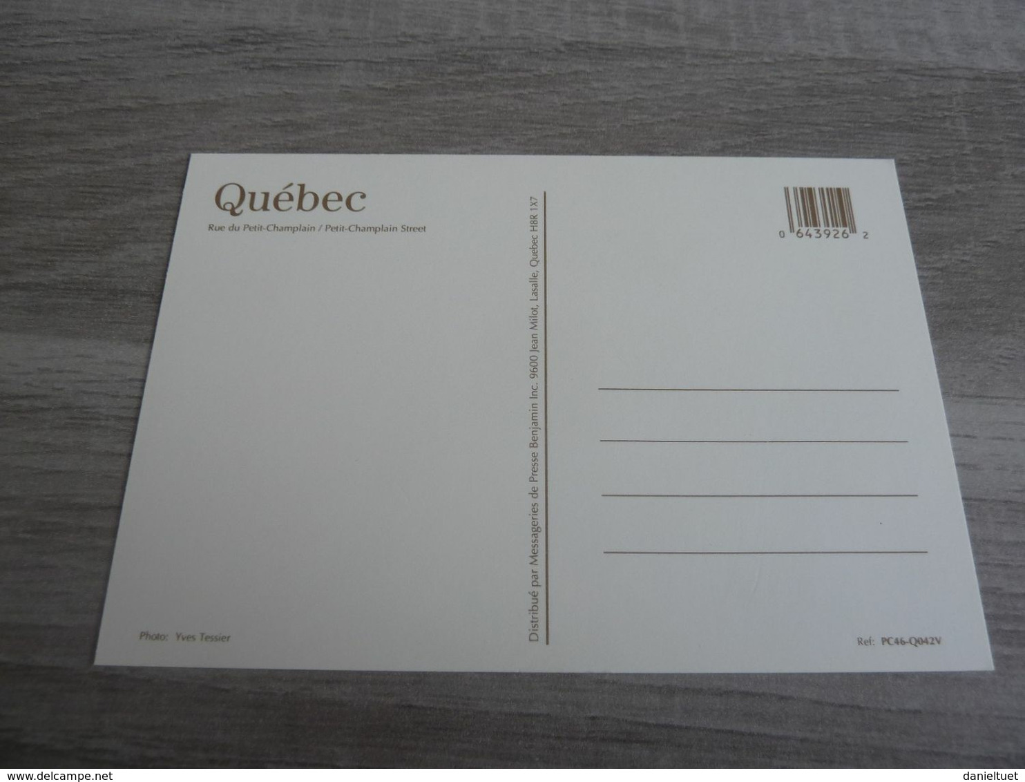 Québec - Rue Du Petit-Champlain - Pc46-Q042V - Editions Benjamin - - Québec – Les Portes