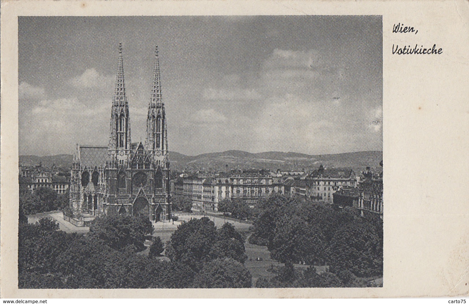 Autriche - Wien - Votivkirche - Postmarked Poste Aux Armées 1949 - Au Château Du Pré D'Auge La Boissière 14 - Iglesias