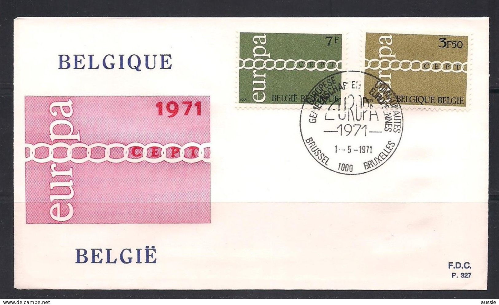 Belgie Belgique 1971 OCBn° 1578-1579 FDC Cept Europa  Cote 3,00 € - 1971-1980