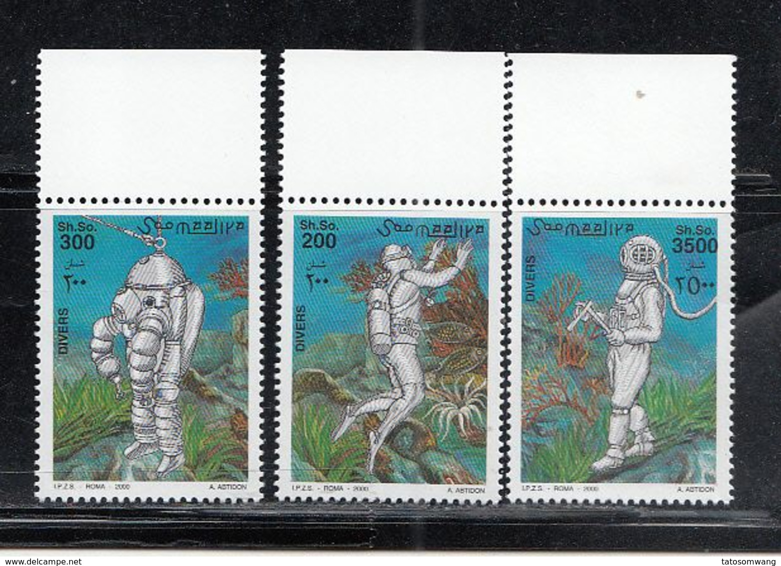 Somalian - 2000 Diving Suits Set Of 3 Mnh - Immersione