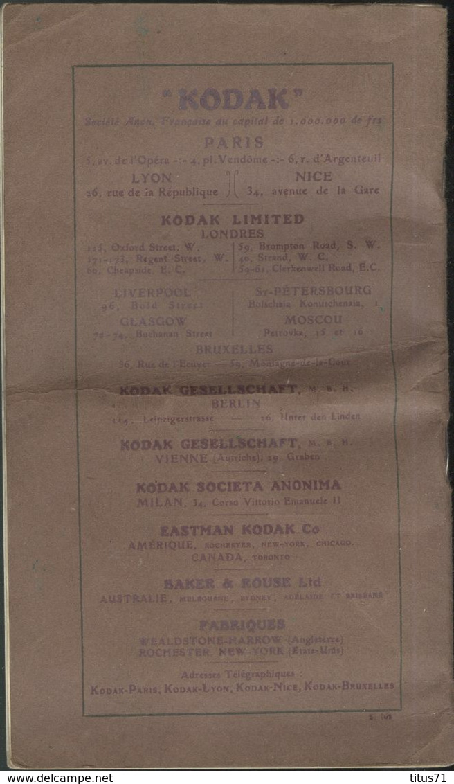 Appareil Photo Kodak Panoram 4 D avec sacoche d'origine et notice - 1910 - Envoi en France seulement en valeur déclarée