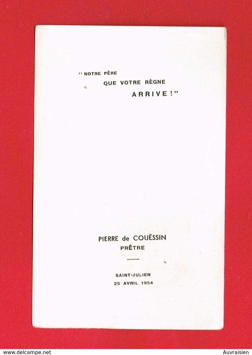 Image Pieuse ...Généalogie ... Pierre De COUËSSIN Prêtre SAINT JULIEN - Other & Unclassified