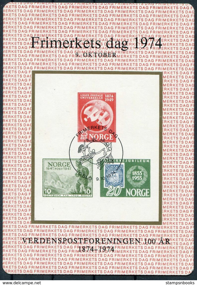 1974 Norway Frimerkets Dag, Stamp Day Souvenir Block - Altri & Non Classificati