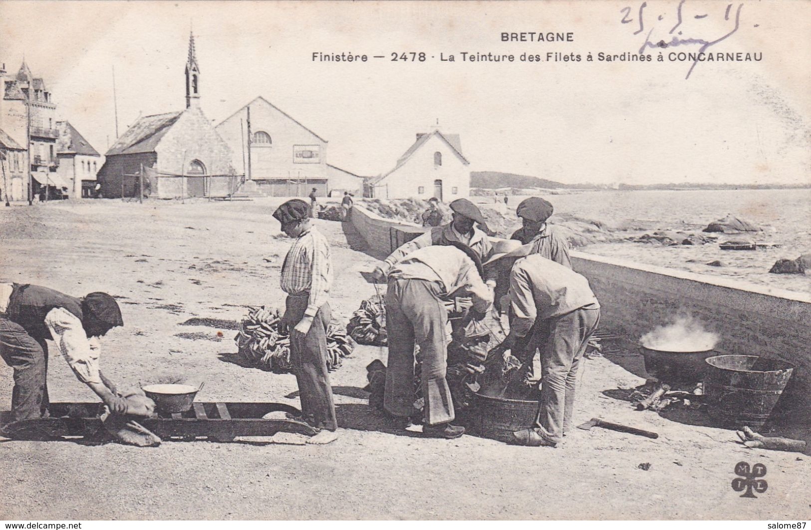 Cpa 2478 LA TEINTURE DES FILETS A CONCARNEAU - Concarneau