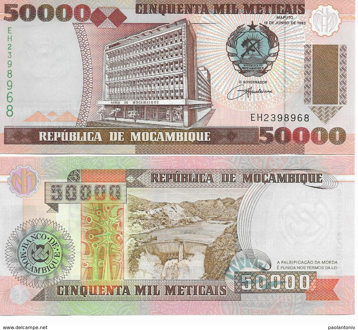 294 MOZAMBICO 50.000 50000 ESCUDOS 1993   FDS NUOVI - Mozambique