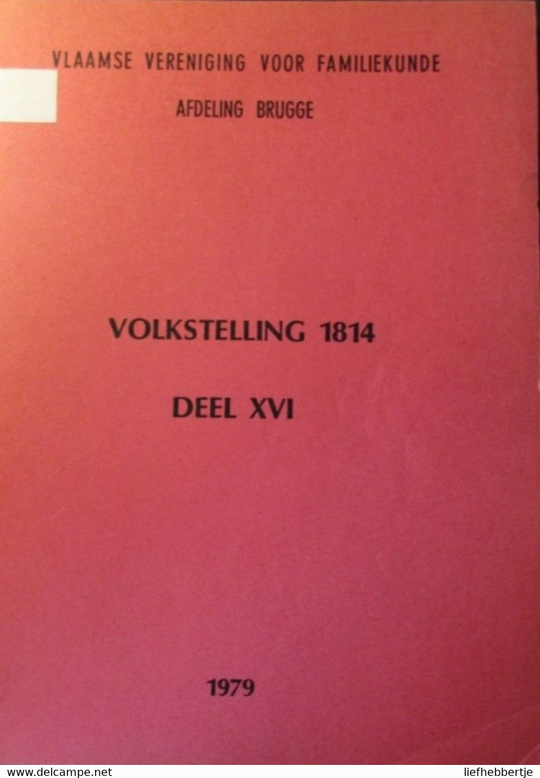 Volkstelling 1814 :  Hooglede En Gits - Genealogie - Geschichte