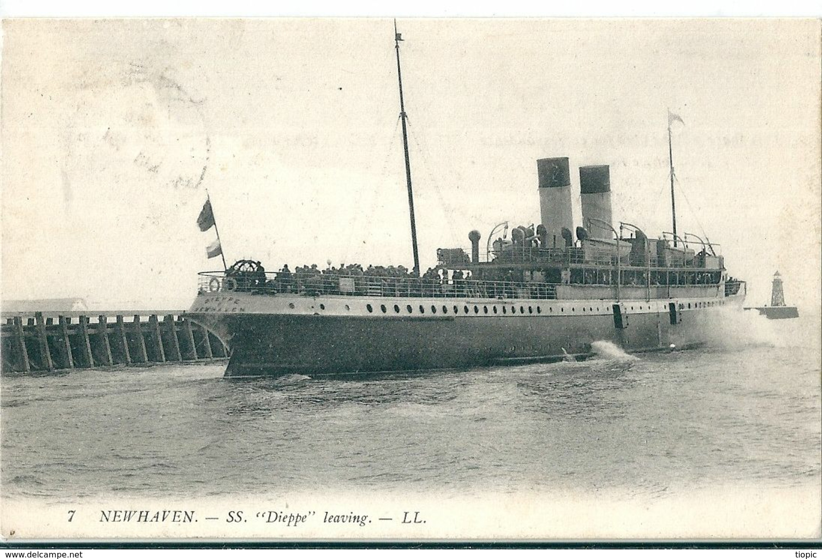 NEW  HAVEN   (  Etats-Unis  )  SS.  "  DIEPPE  "  Leaving . - New Haven