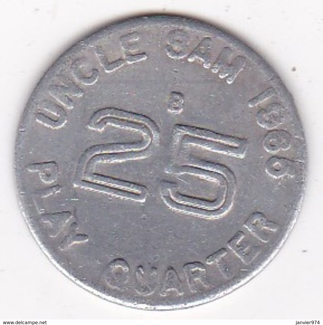 Jeton / Token  Uncle Sam 1965 Play Quarter 25 Cents, En Aluminium - Other & Unclassified