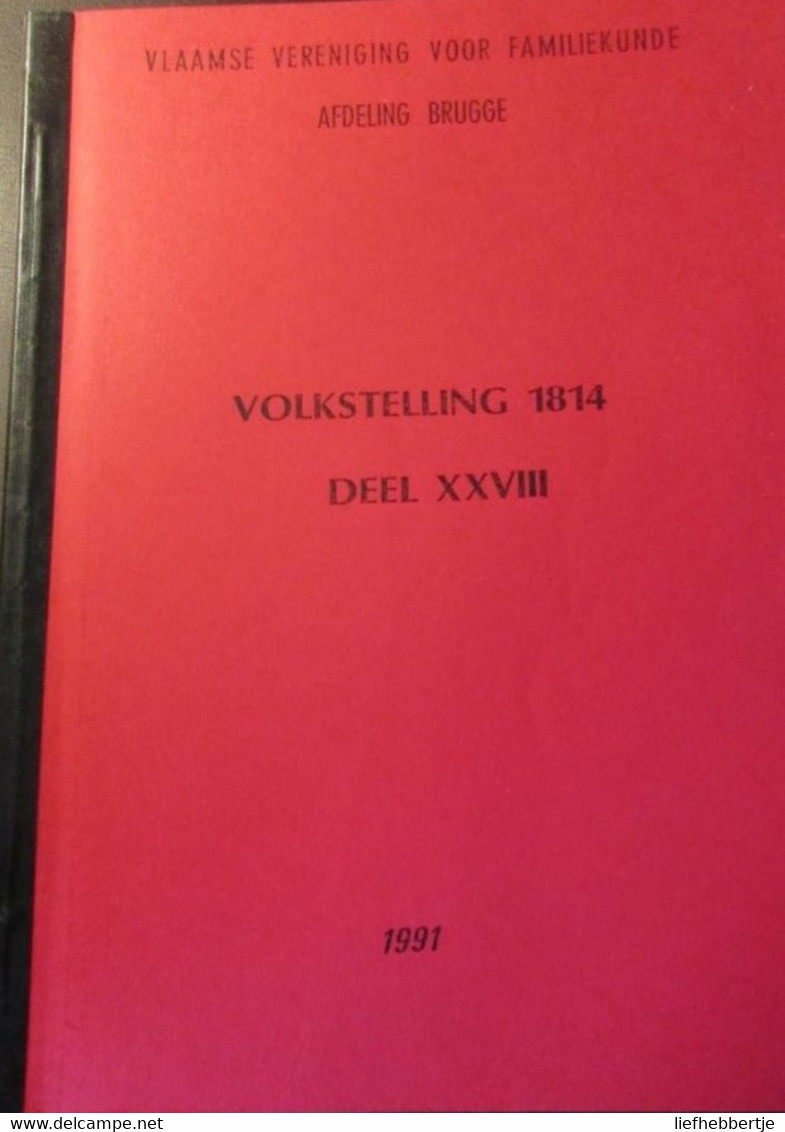 Volkstelling 1814 :  Alveringem Beveren Izenberge Leisele Oeren Sint-Rijkers Stavele Gijverinkhove Ea -   Genealogie - Storia