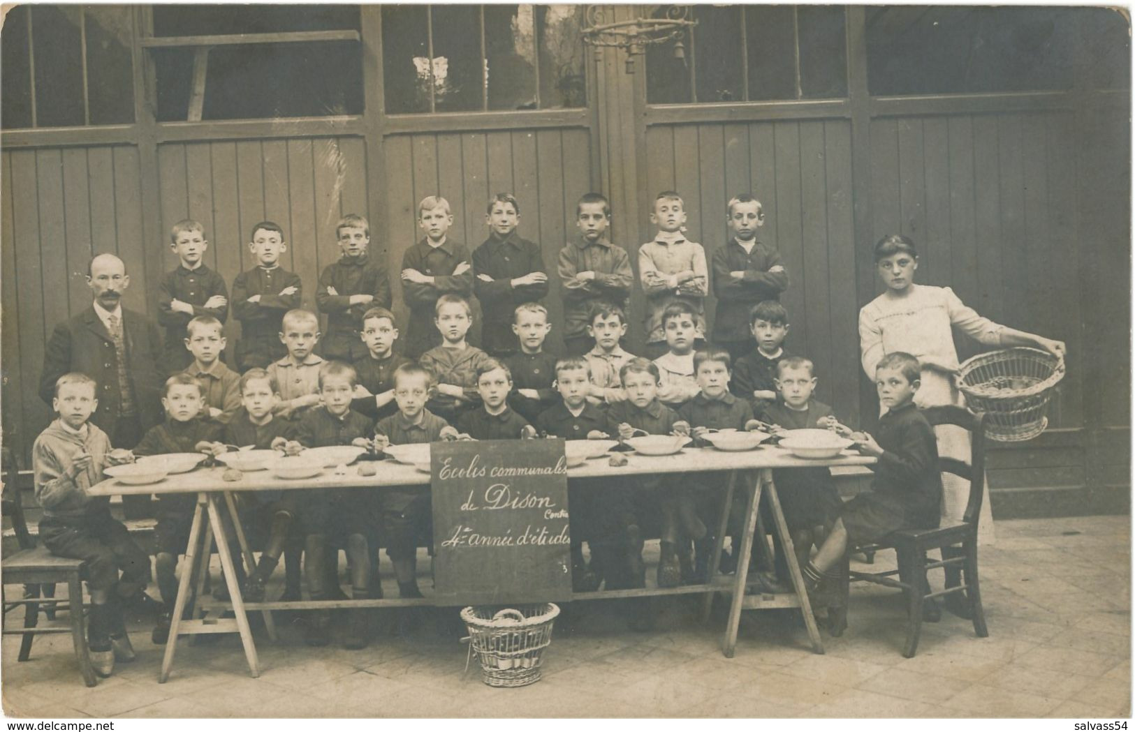 BELGIQUE : DISON - Carte-photo : Classe D'écoles Communales - 4ème Année D'études - Dison