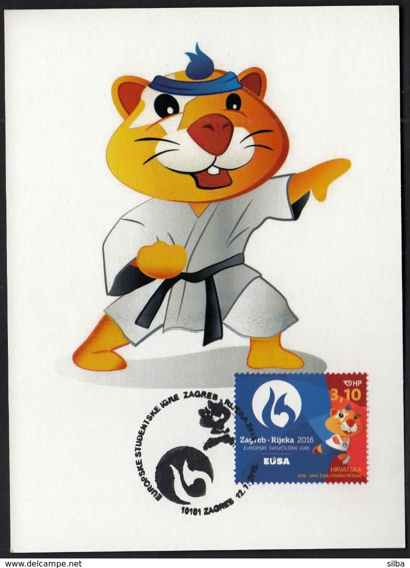 Croatia Zagreb 2016 / Karate / European Universities Games / Mascot HRKI / MC / Sport - Non Classificati