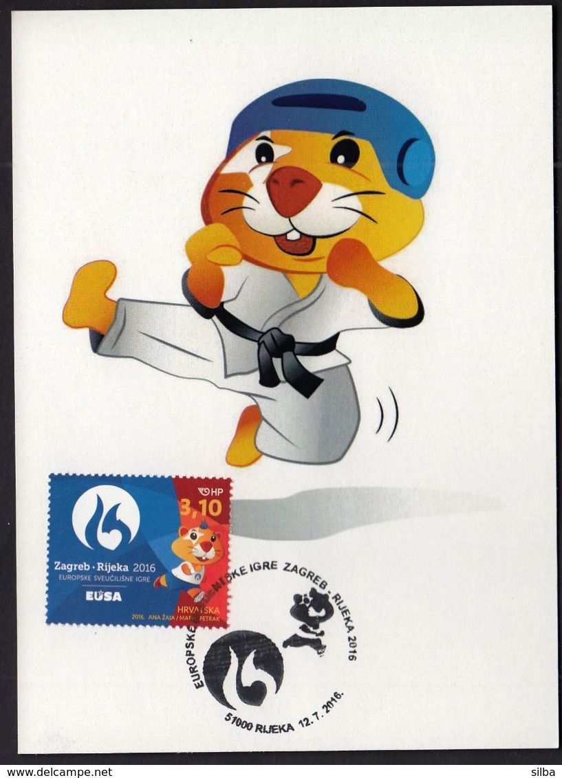 Croatia Rijeka 2016 / Taekwondo / European Universities Games / Mascot HRKI / MC / Sport - Non Classificati