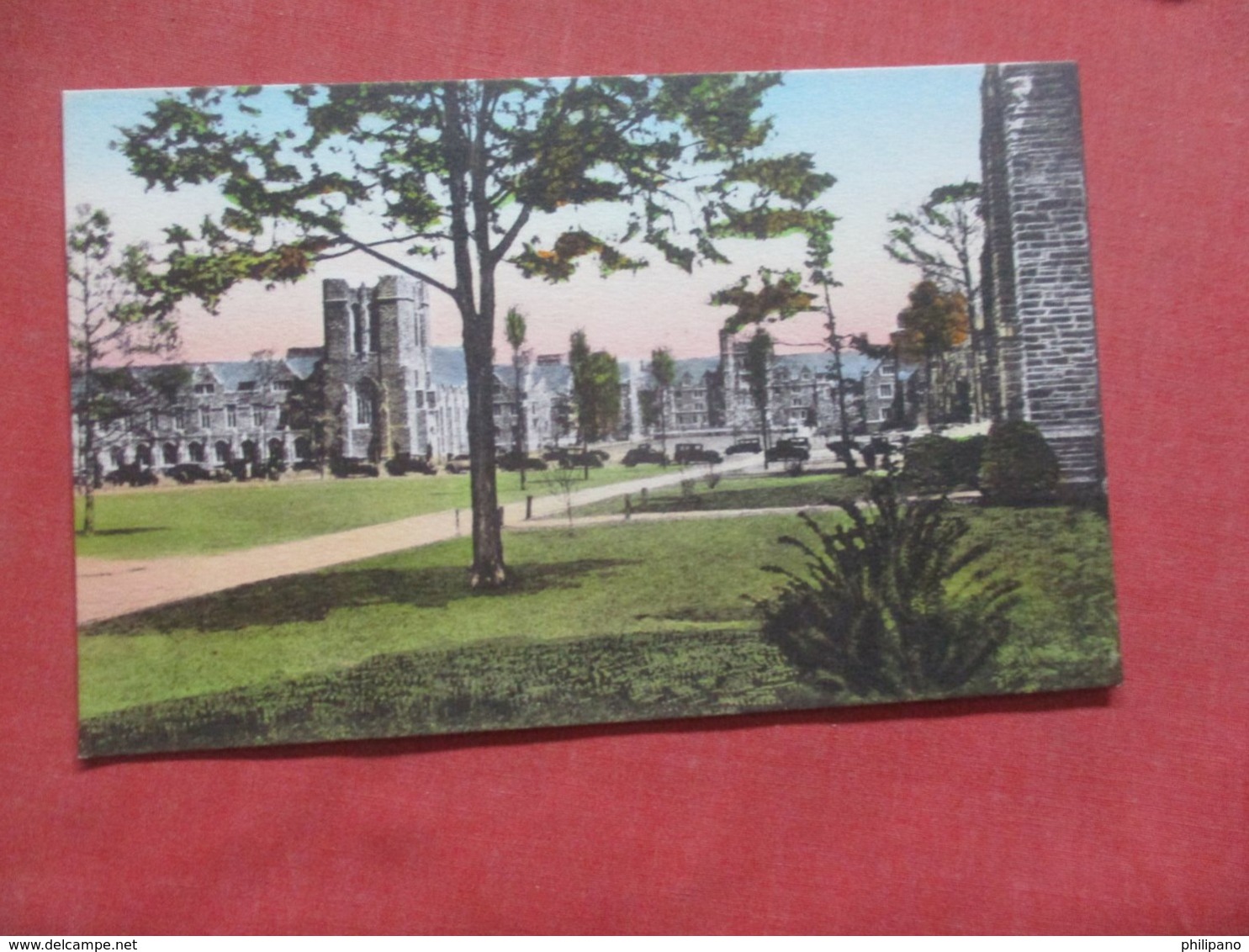 Hand Colored---- Campus North From The Union  ----------- Duke University North Carolina > Durham > Ref 4270 - Durham