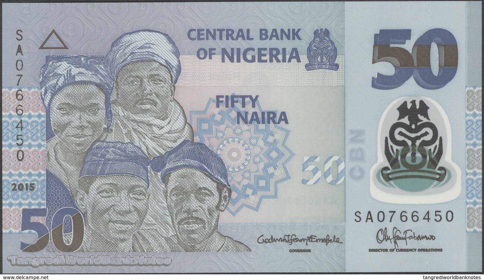 TWN - NIGERIA 40e - 50 Naira 2015 Polymer - Prefix SA UNC - Nigeria