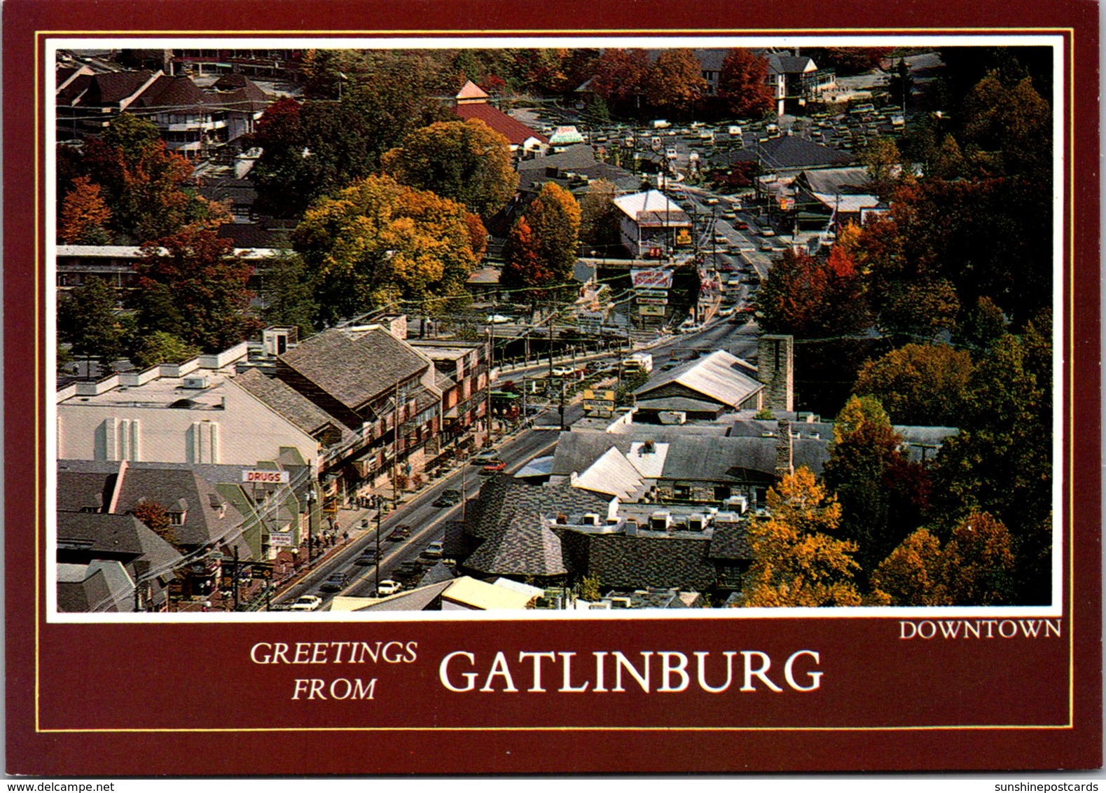 Tennessee Gatlinburg Panoramic View Of Downtown - Smokey Mountains