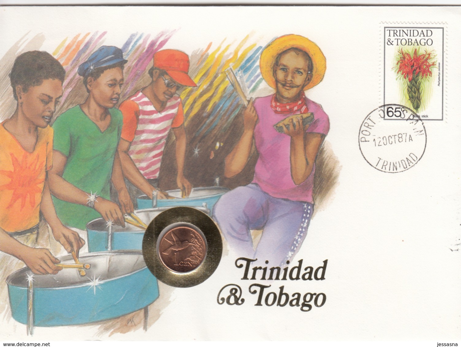 AK - Numis Brief - (Münzbrief) - Trinidad&Tobago -1987 - Trinidad & Tobago