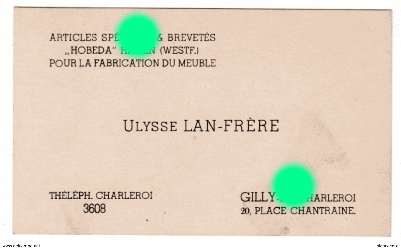 GILLY ULYSSE LAN-FRERE - Cartoncini Da Visita