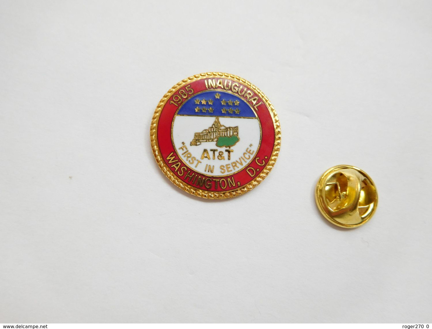 Superbe Pin's En EGF , AT&T , 1985 Inaugural , Washington DC , USA - Villes