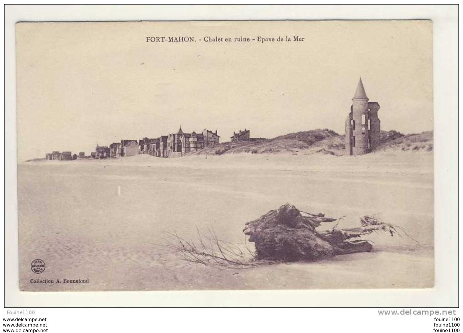 ## PEU COURANTE ## Carte De Fort Mahon Chalet En Ruine épave De La Mer ( Recto Verso ) - Fort Mahon