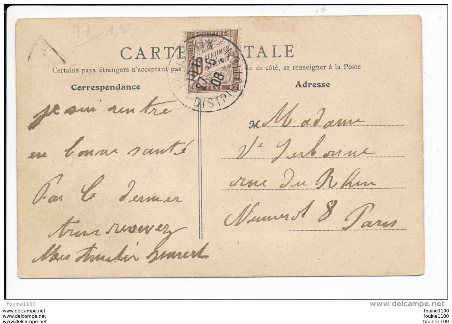 Carte De Brie Comte Robert  ( Recto Verso ) - Brie Comte Robert