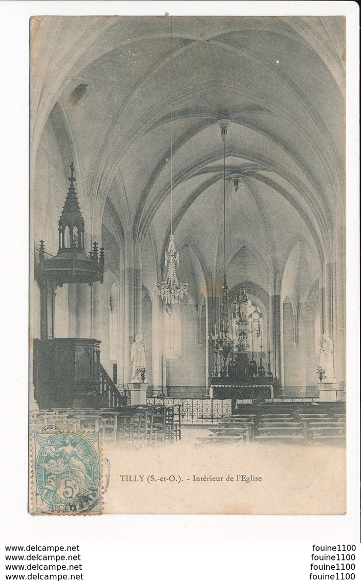 Carte  De TILLY Intérieur De L' église ( Recto Verso ) - Sonstige & Ohne Zuordnung