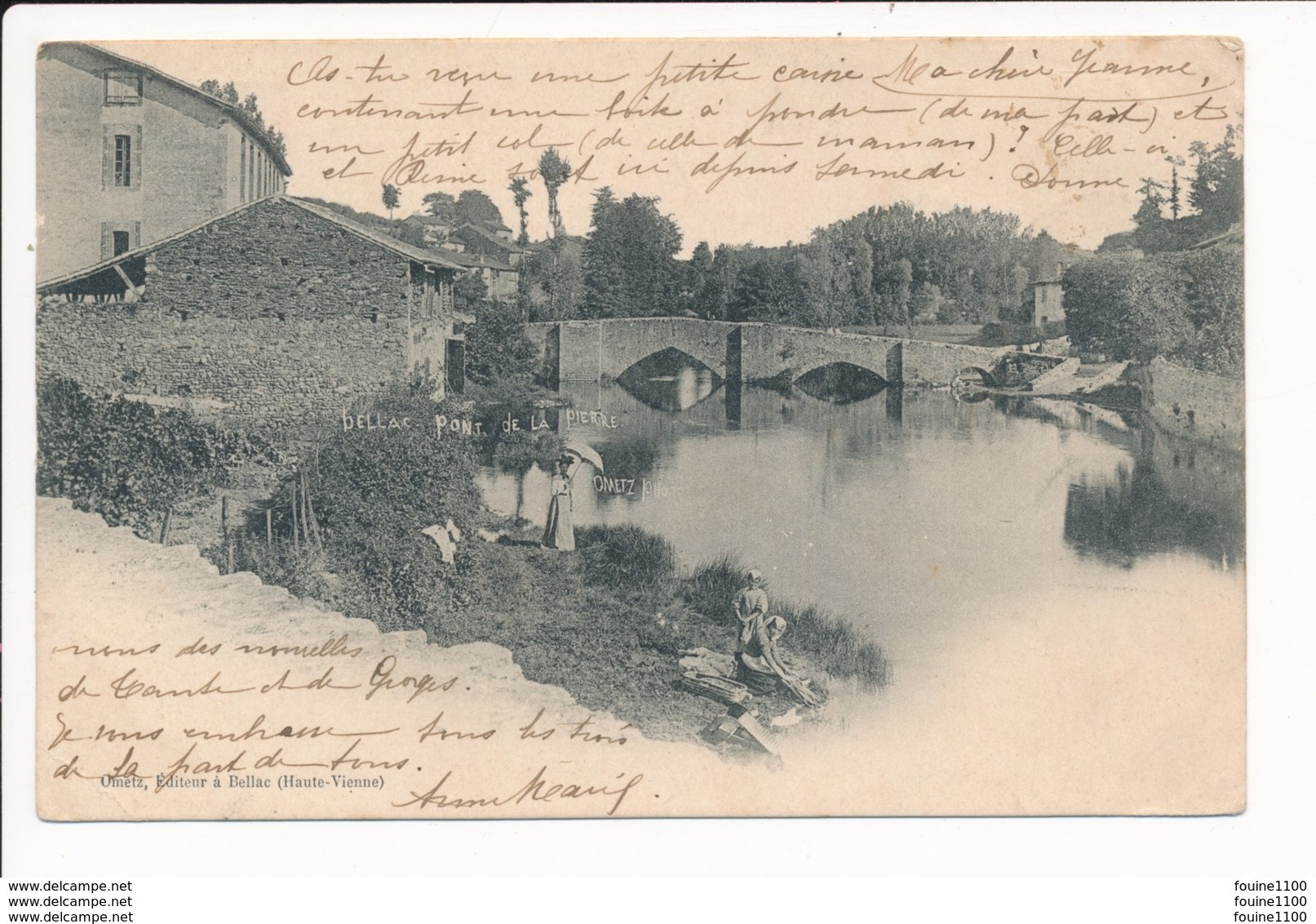 Carte De  BELLAC  Pont De La Pierre ( Lavandière ) - Bellac