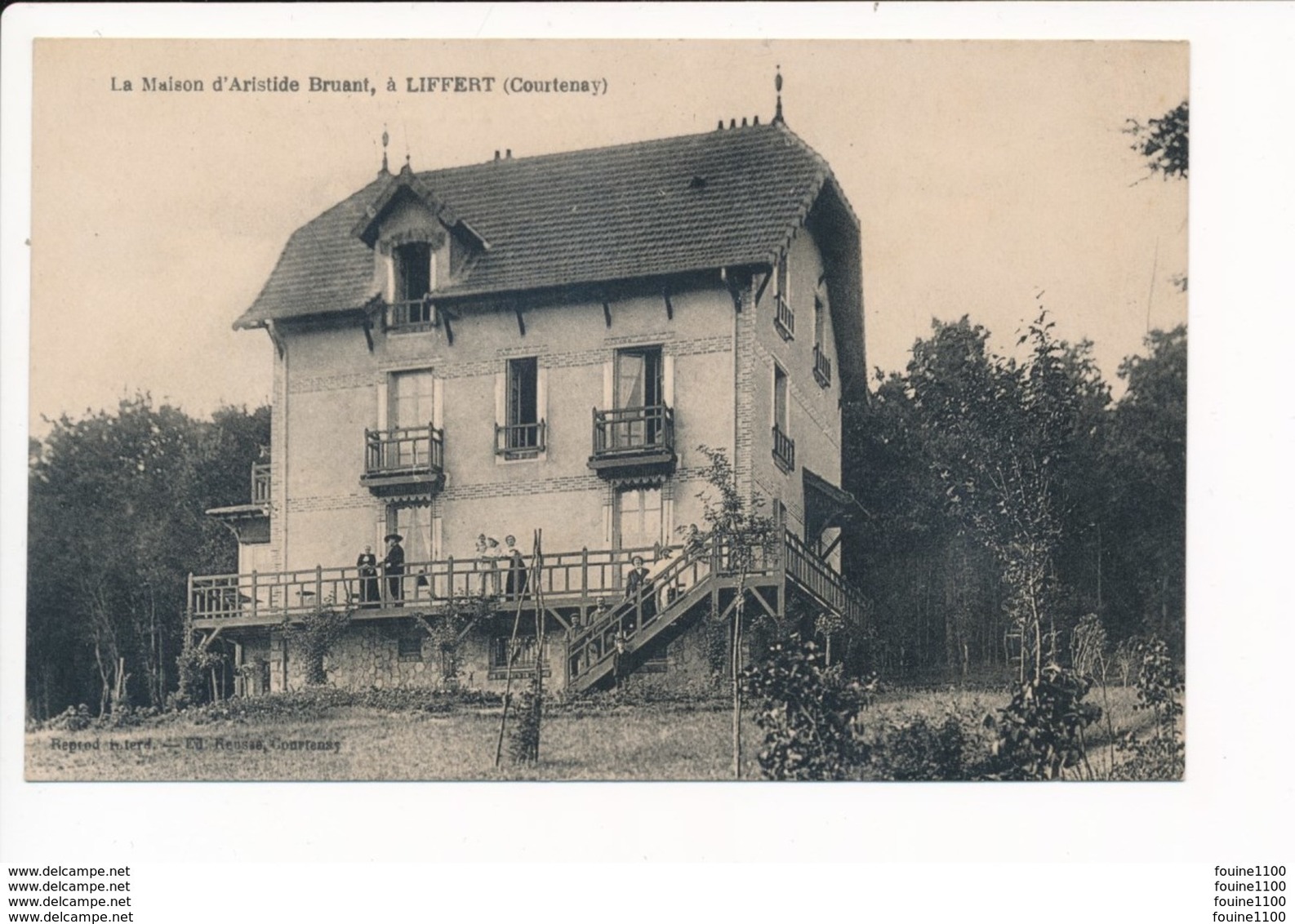 Carte Des Environs De Courtenay  La Maison D' Aristide Bruant à LIFFERT ( Recto Verso ) - Courtenay