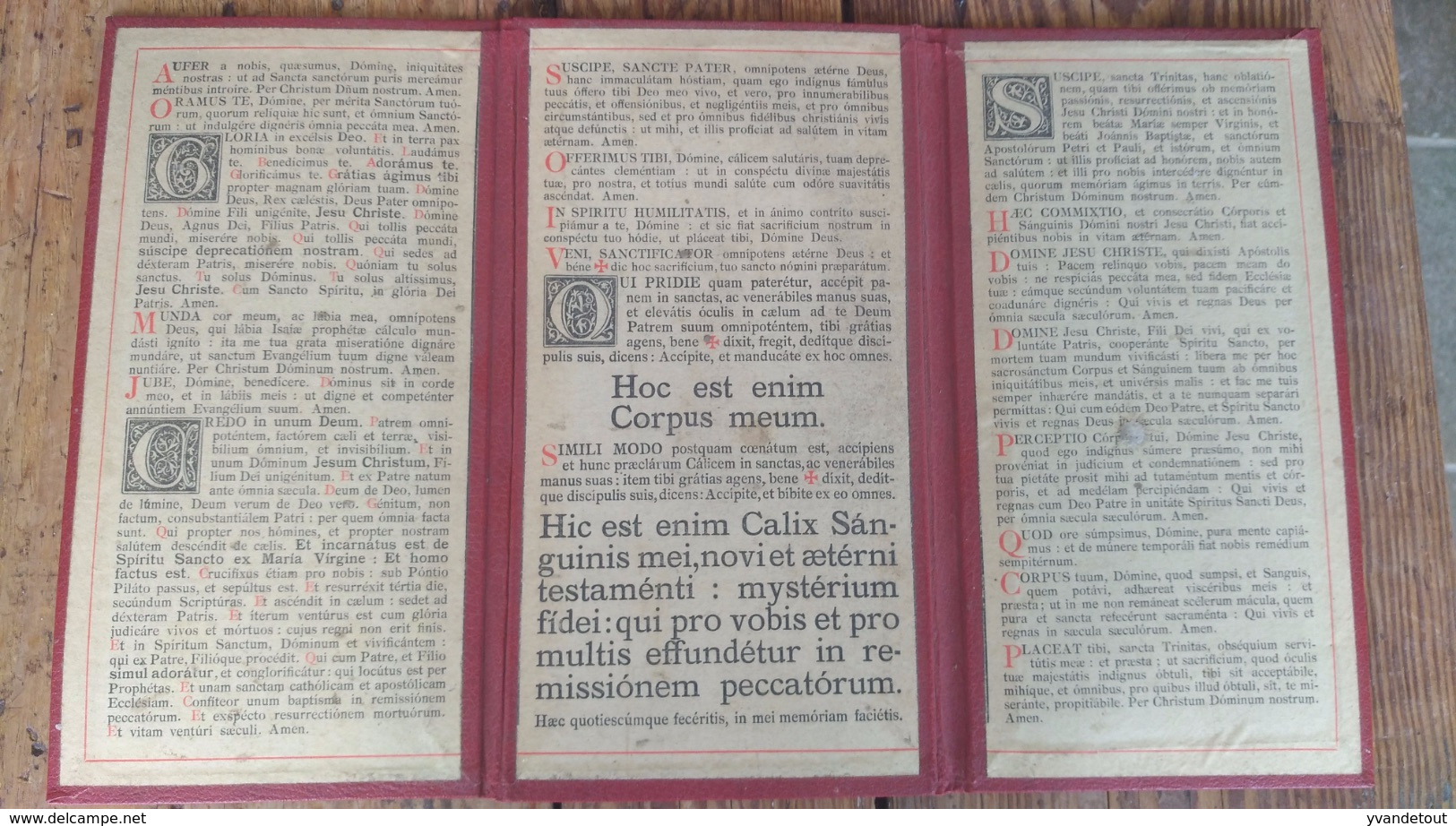 Triptyque De Prière Autel - Messe En Latin. Liturgie - Collections