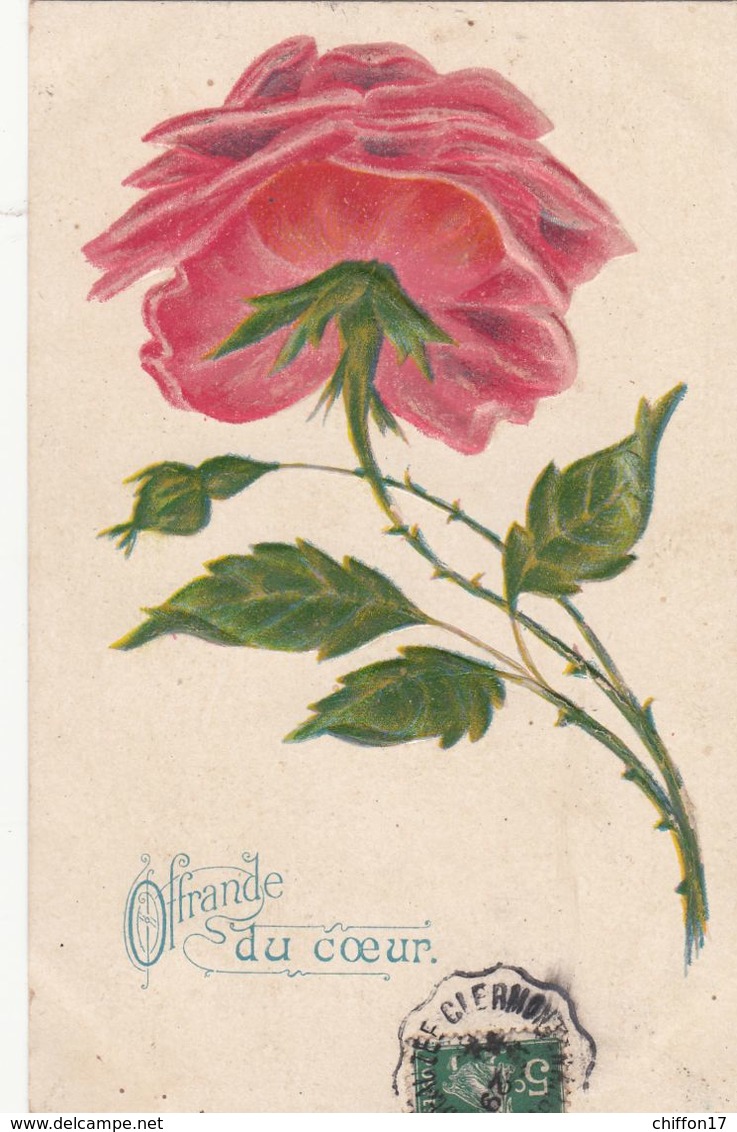 CPA   Gauffrée   ROSE - Blumen