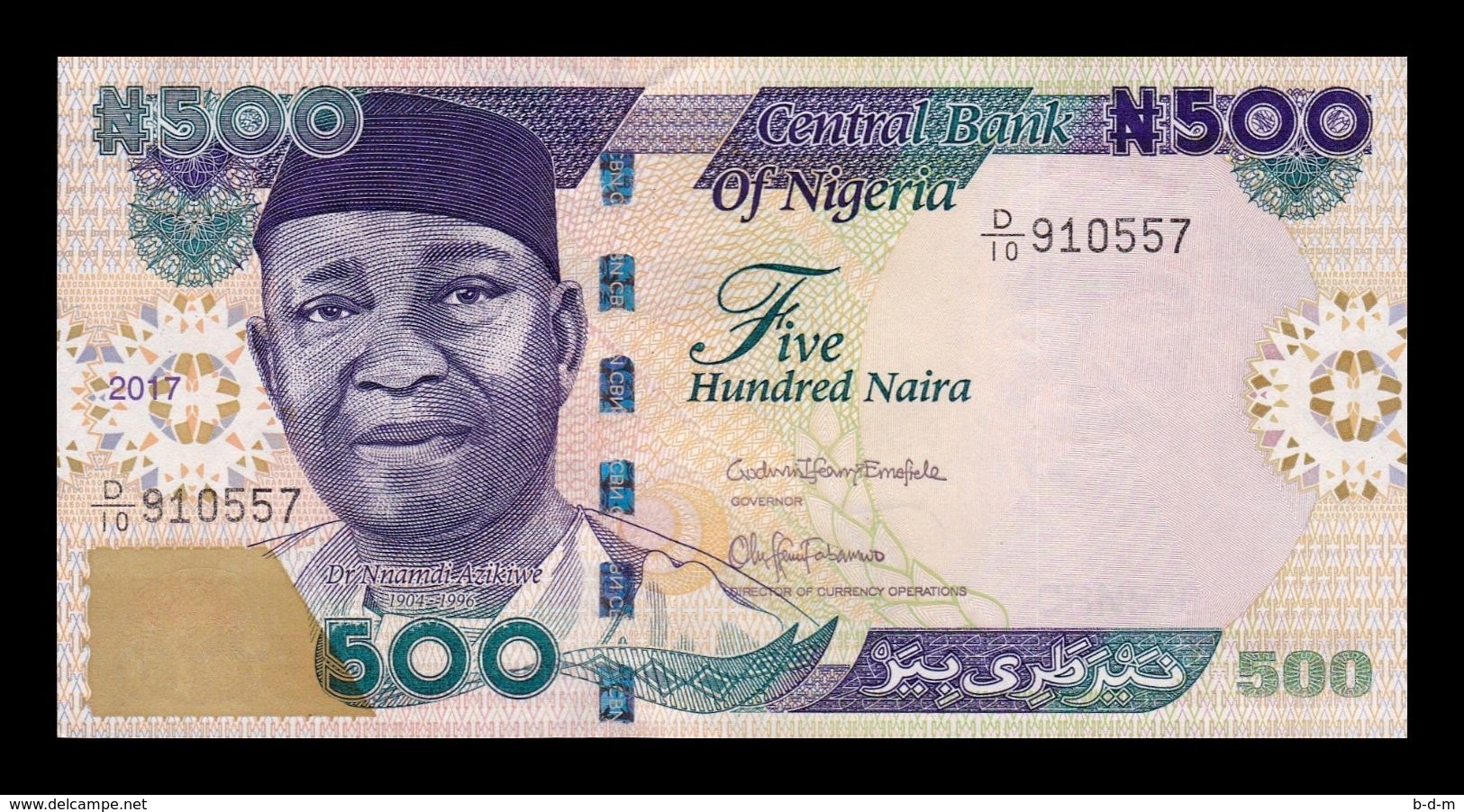 Nigeria 500 Naira 2017 Pick 30p SC UNC - Nigeria