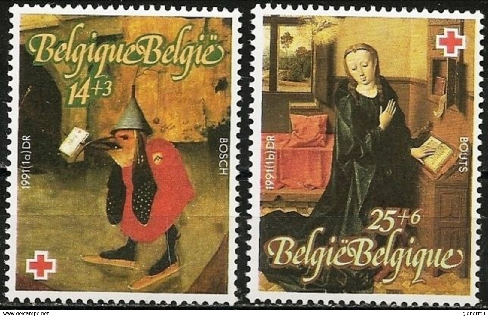 Belgio/Belgium/Belgique: Dipinti, Peintures, Paintings, J. Bosch, D. Bouts, Croce Rossa, Red Cross, Croix-Rouge - Otros & Sin Clasificación
