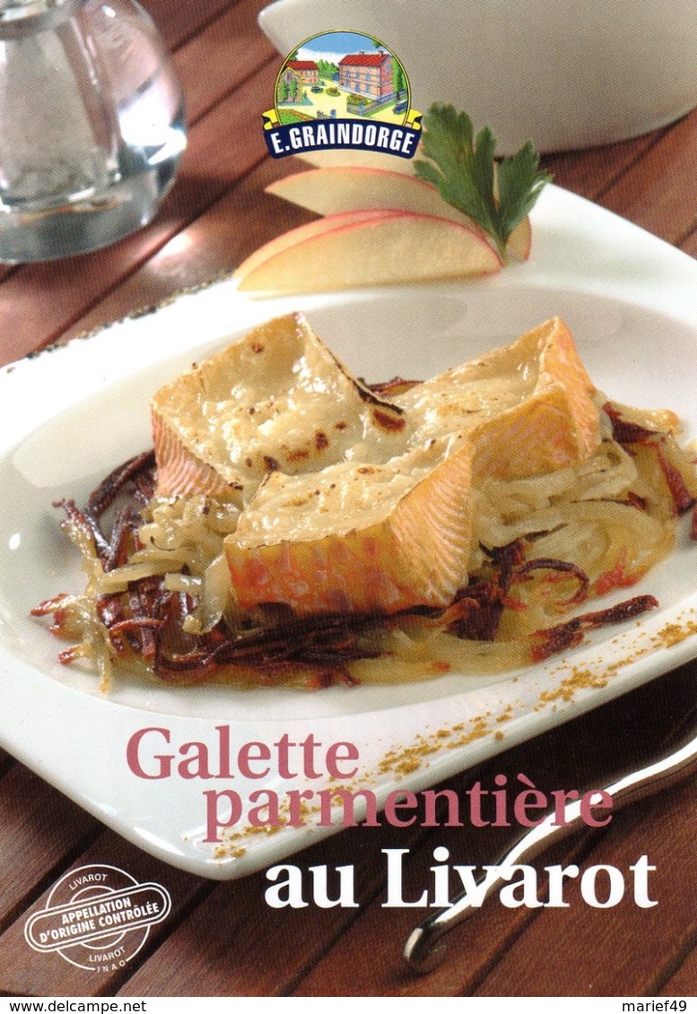 RECETTE DE CUISINE, GALETTE PARMENTIÈRE AU LIVAROT, CARTE VIERGE - Küchenrezepte