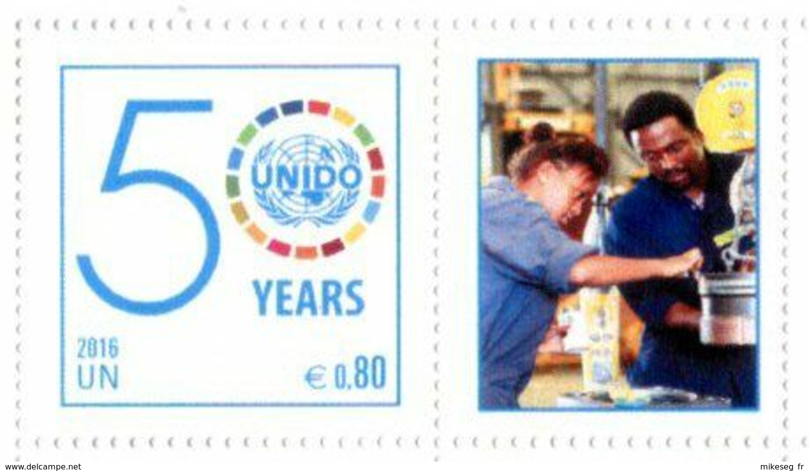 ONU Vienne 2016 - Détaché De Feuille De Timbres Personnalisés - 50ème Anniversaire De L'UNIDO ** - Unused Stamps