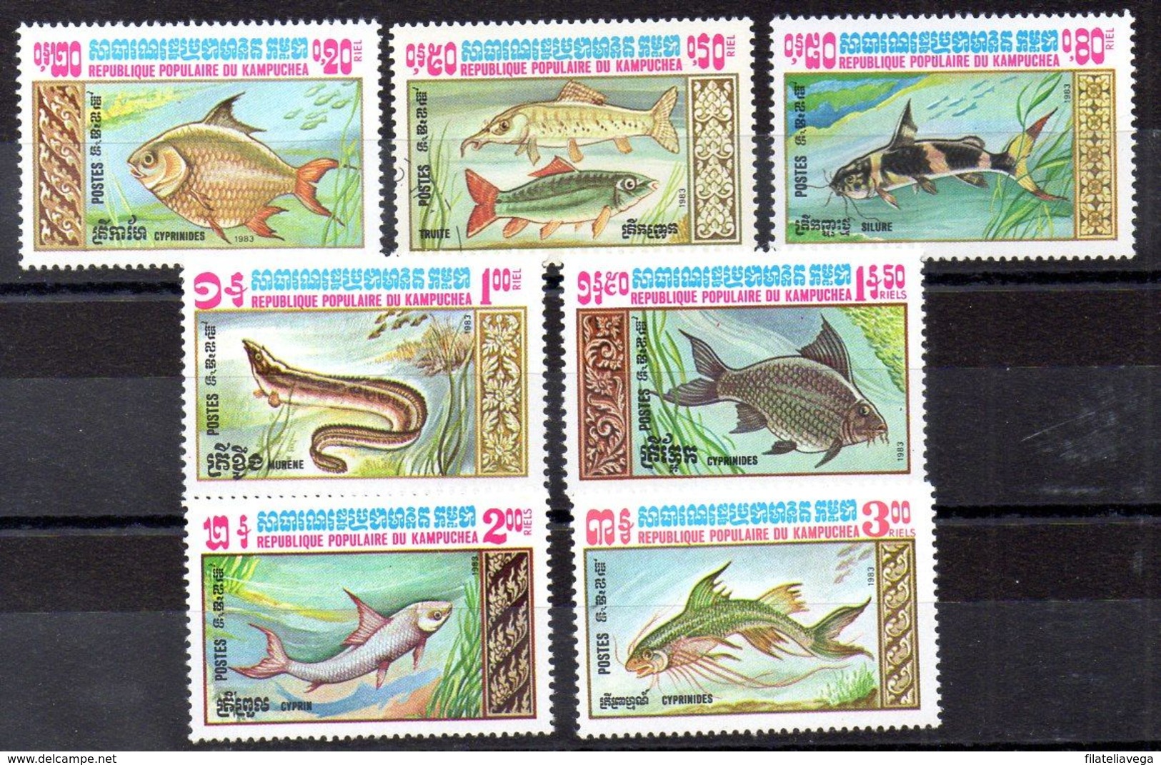 Serie De Kampuchea N ºYvert 426/32 ** PECES (SHIPS) - Kampuchea