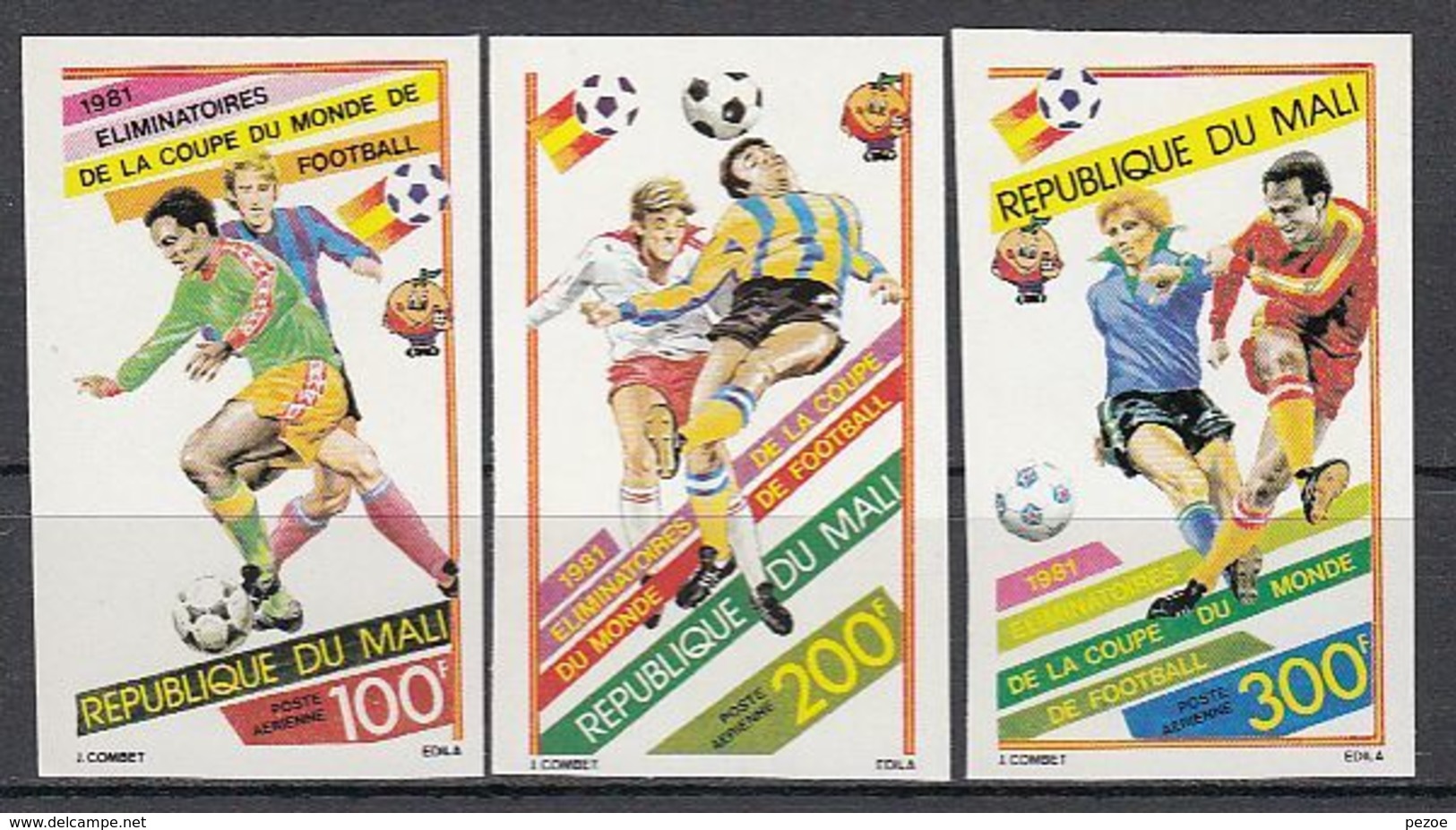 Football / Soccer / Fussball - WM 1982:  Mali  3 W **, Imperf. - 1982 – Espagne