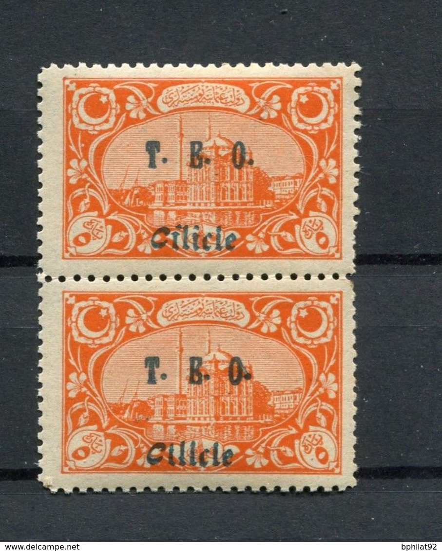 !!! CILICIE, PAIRE DU N°60 VARIETE CLLLCLE SUR UN TIMBRE NEUVE ** - Unused Stamps