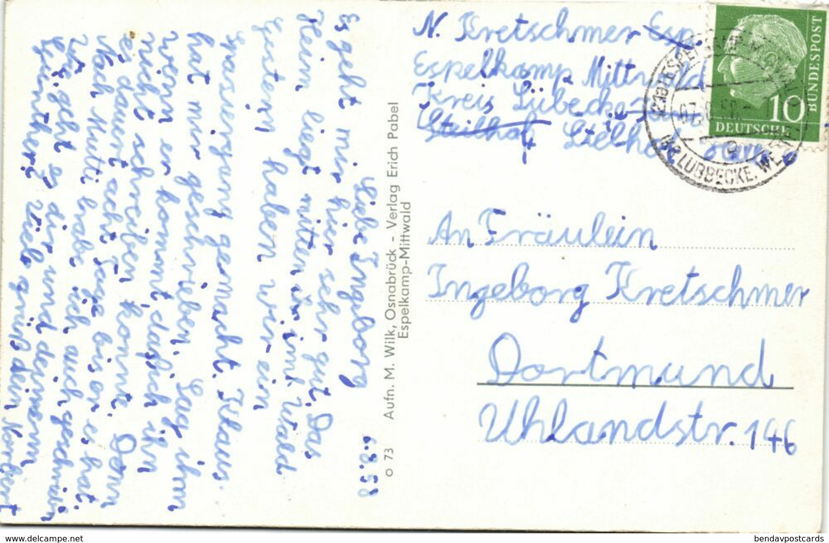 ESPELKAMP-Mittwald, Schule, Martinskirche, Altersheim, Waldschule (1958) AK - Espelkamp