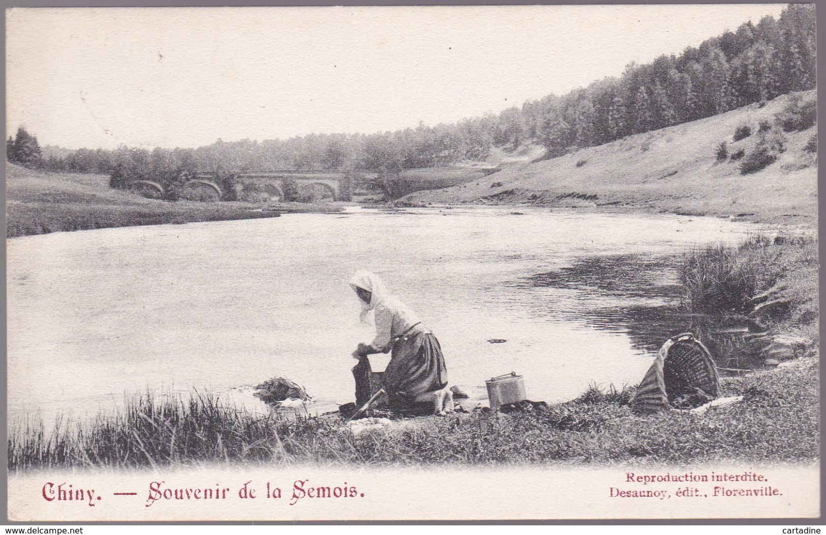 CPA - Chiny - Souvenir De La Semois - Lavandière  - 1907 - Chiny