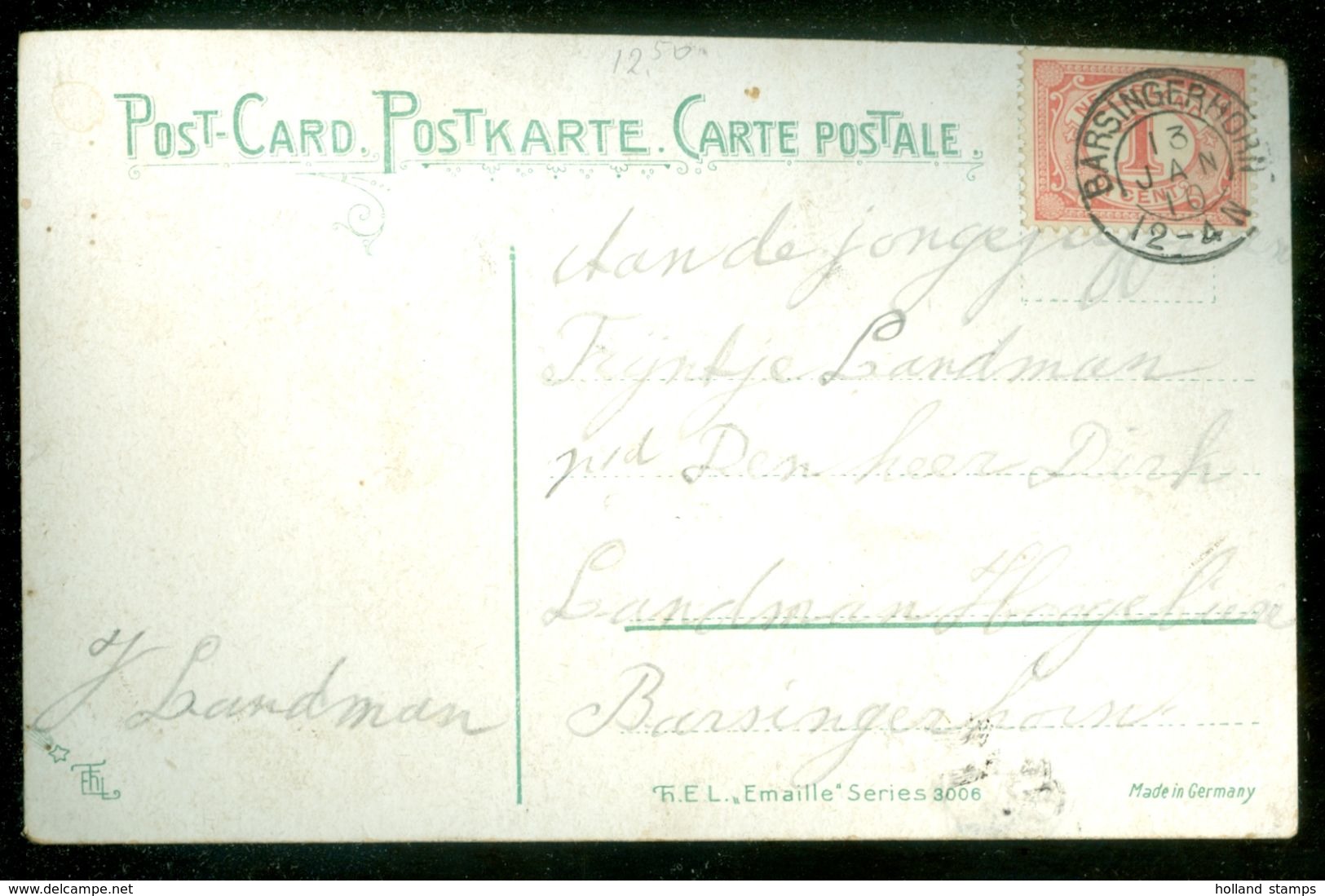 POSTKAART *  NVPH 51 * GELOPEN In 1910 Van LOKAAL BARSINGERHORN  (11.823a) - Lettres & Documents