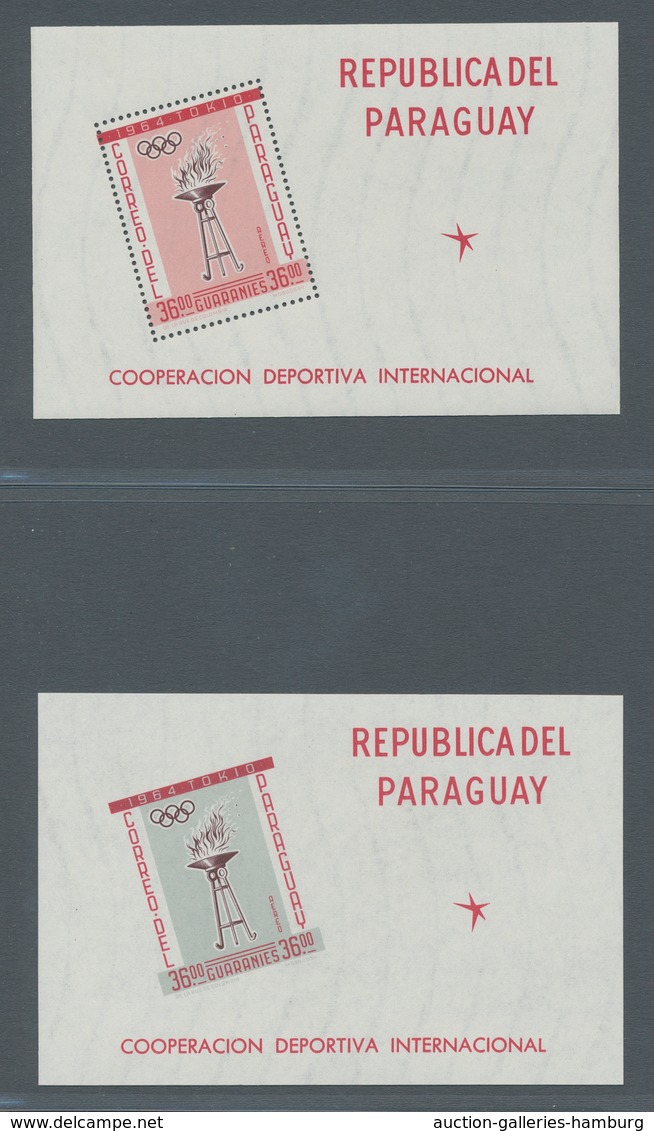 Paraguay: 1962, "International Corporation In Sport", Both Miniature Sheets In Perfect Mint Never Hi - Paraguay
