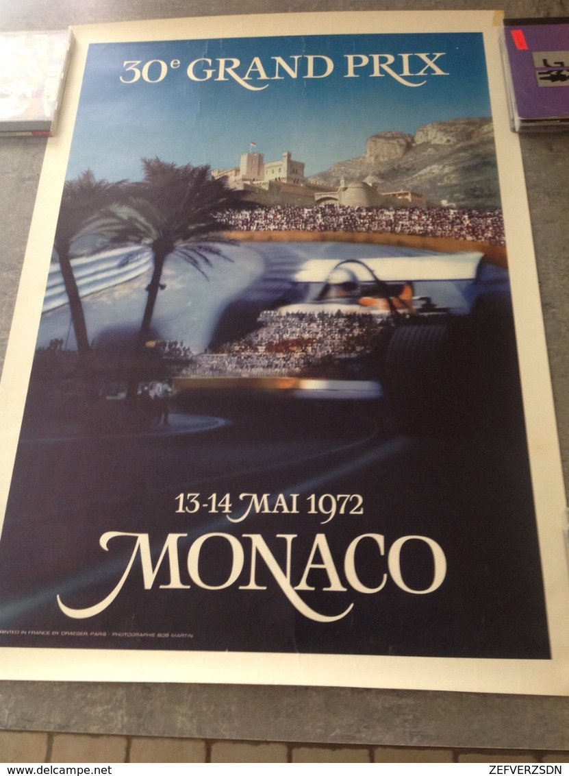 AFFICHE ORIGINALE MONACO 1972  GRAND PRIX COURSE VOITURE RIVIERA FORMULE 1 - Manifesti