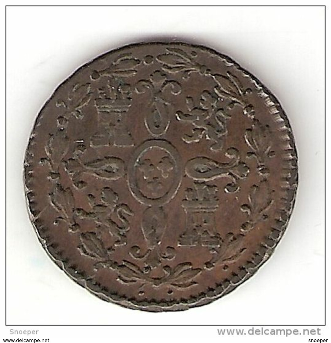 * Spain 2 Marevedis 1826   Km 487.1  Vf - Monnaies Provinciales