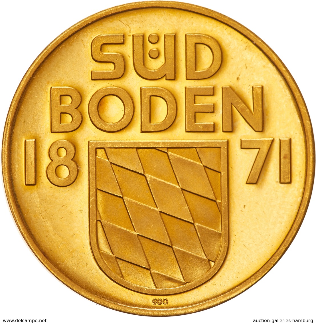 Medaillen Deutschland - Geographisch: BAYERN; 1971, Vorzüglich Erhaltene Medaille Aus 980er Gold Mit - Sonstige & Ohne Zuordnung
