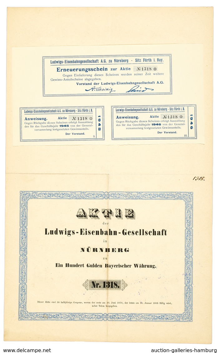 Alte Aktien / Wertpapiere: HISTORISCHE WERTPAPIERE - DEUTSCHLAND - BAYERN. 1869, Erneuerte Ausstellu - Sonstige & Ohne Zuordnung