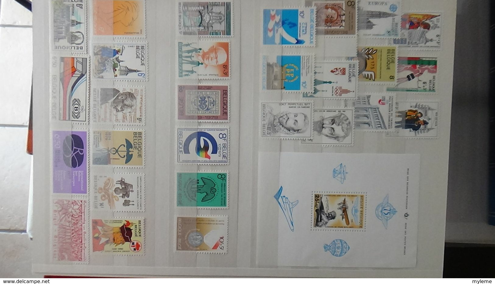 H121 Très belle collection de Belgique en timbres, carnets et blocs **. A saisir !!!