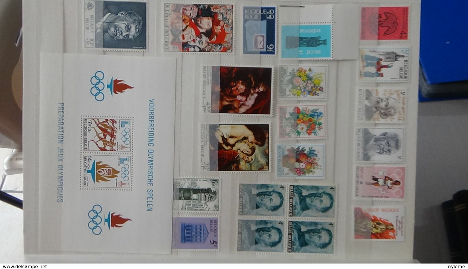 H121 Très belle collection de Belgique en timbres, carnets et blocs **. A saisir !!!